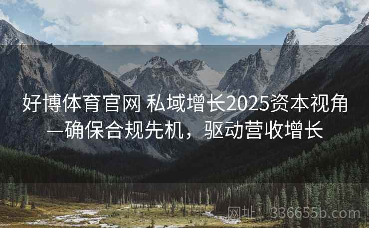 好博体育官网 私域增长2025资本视角—确保合规先机,驱动营收增长 好博体育官网 私域增长2025资本视角—确保合规先机,驱动营收增长